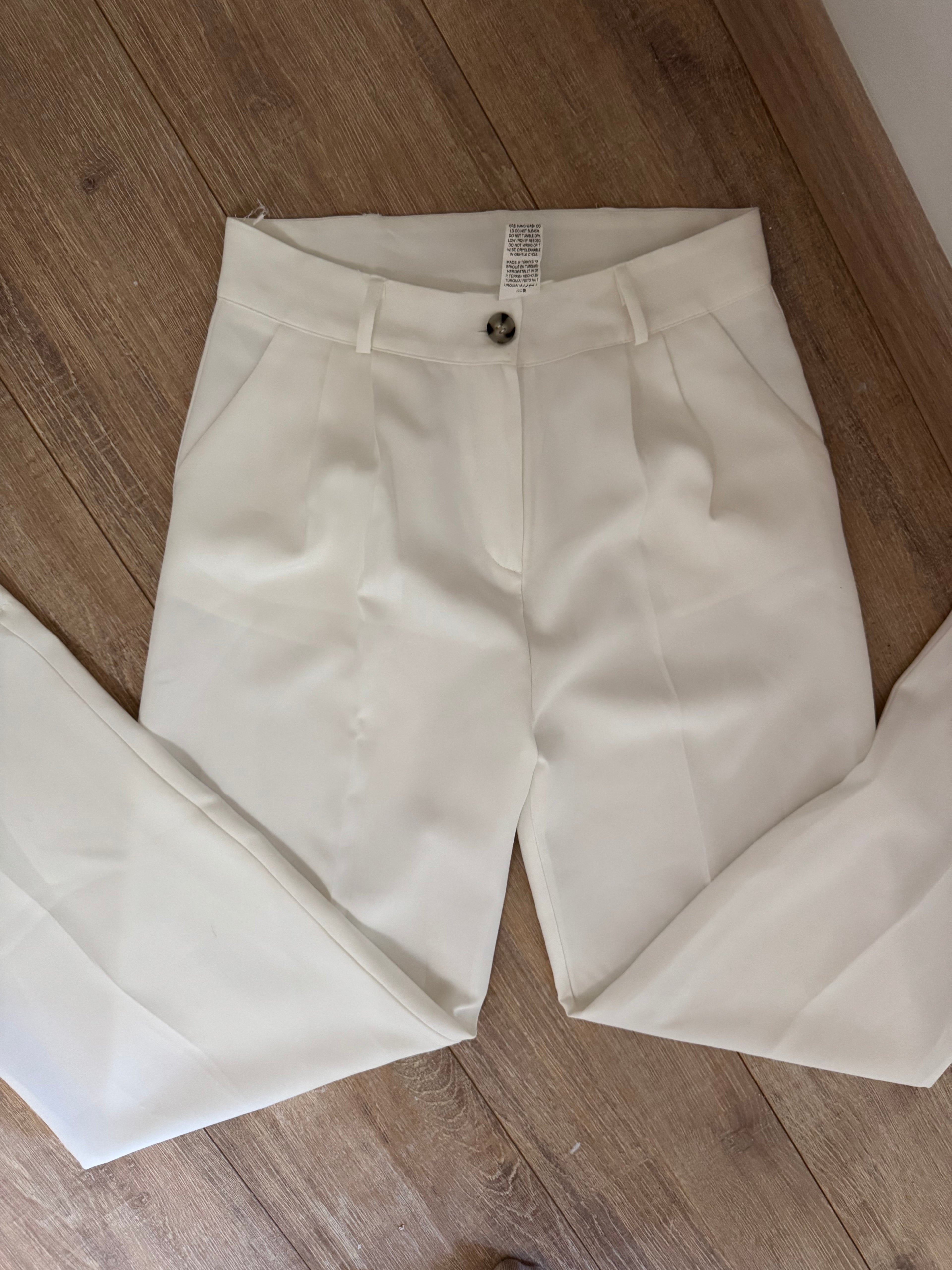 Pantalon tailleur blanc