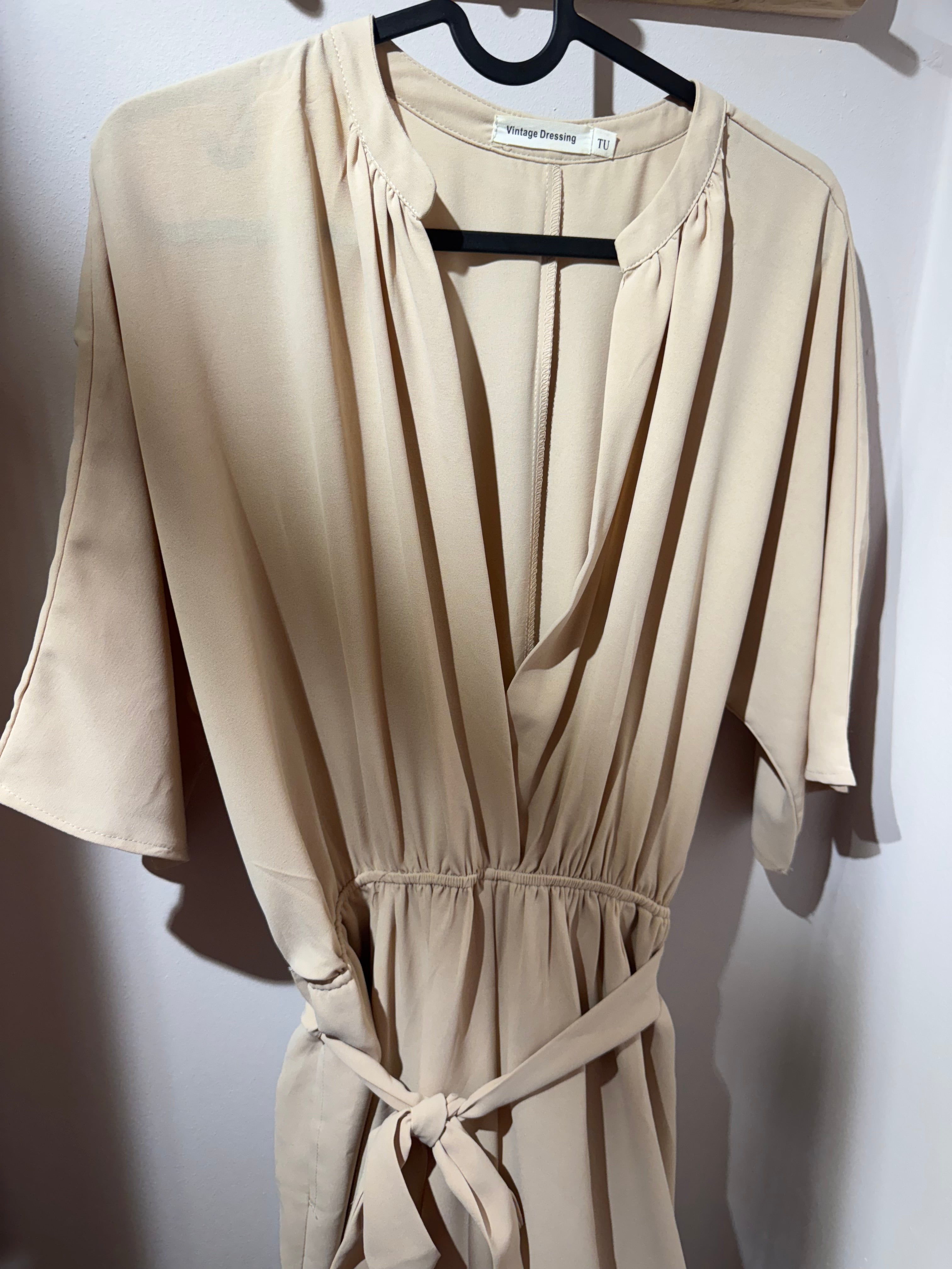 Combi pantalon beige