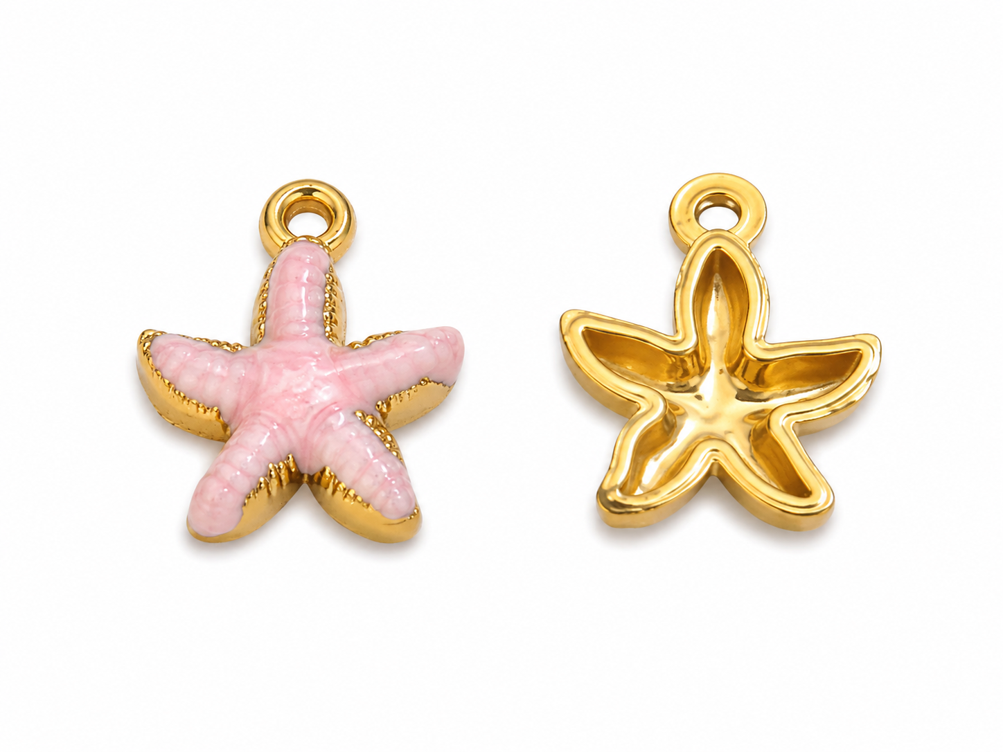 Charms étoile de mer rose